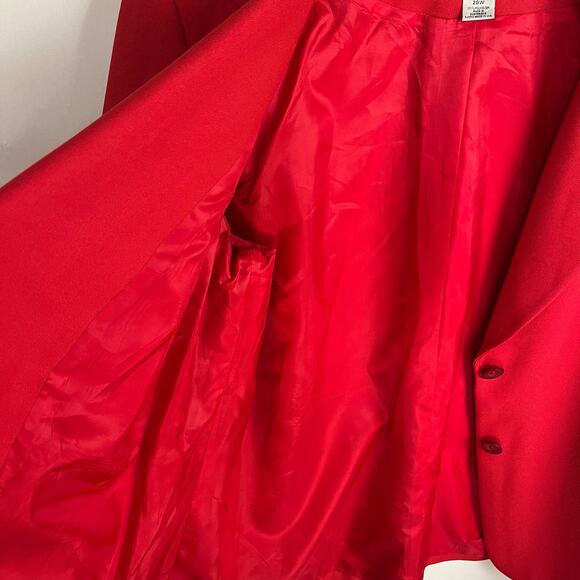 VTG LESLIE FAY HABERDASHERY | Red Single Breasted Classic Blazer | Women's 20W - Picture 3 of 8